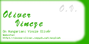 oliver vincze business card